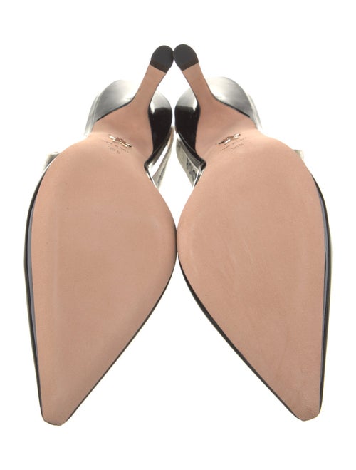 Christian Dior Patent Leather Printed Slingback Pumps