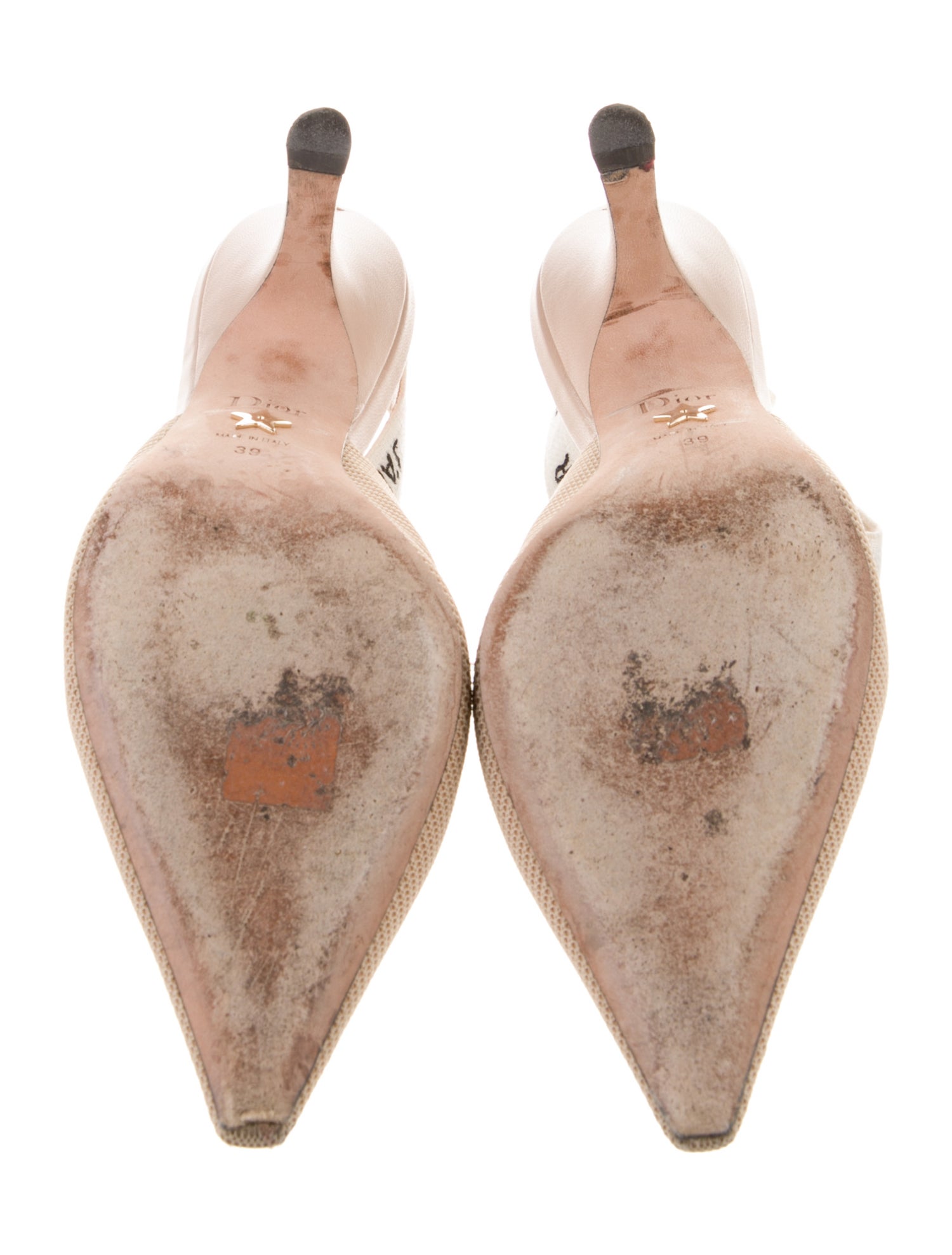 Christian Dior Bow Accents Slingback Pumps