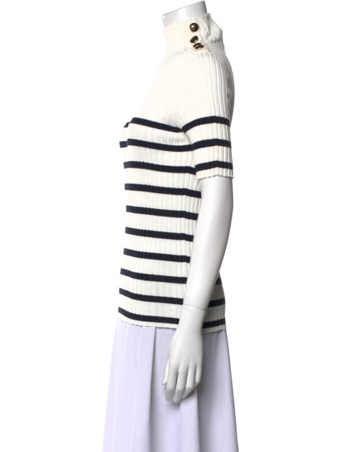Christian Dior Striped Turtleneck Top