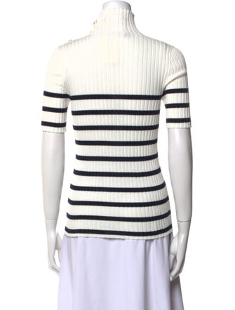 Christian Dior Striped Turtleneck Top