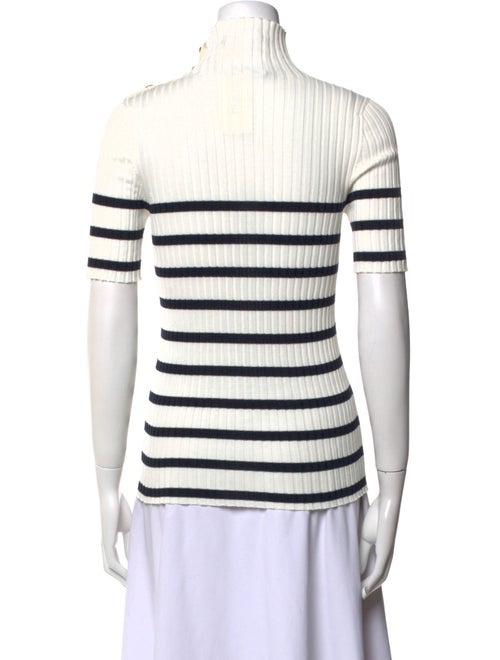 Christian Dior Striped Turtleneck Top
