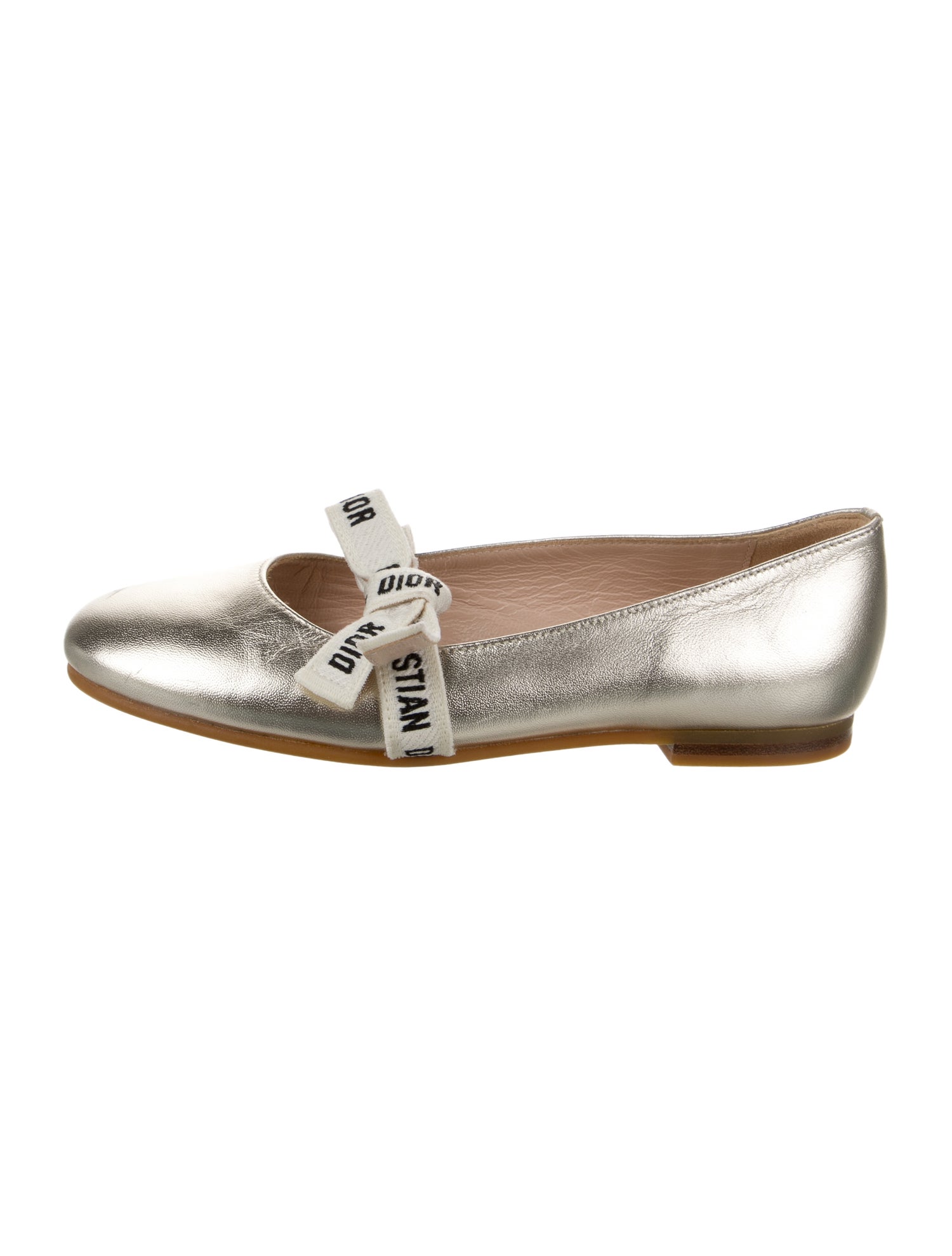 Christian Dior Girls' Leather Ballet Flats