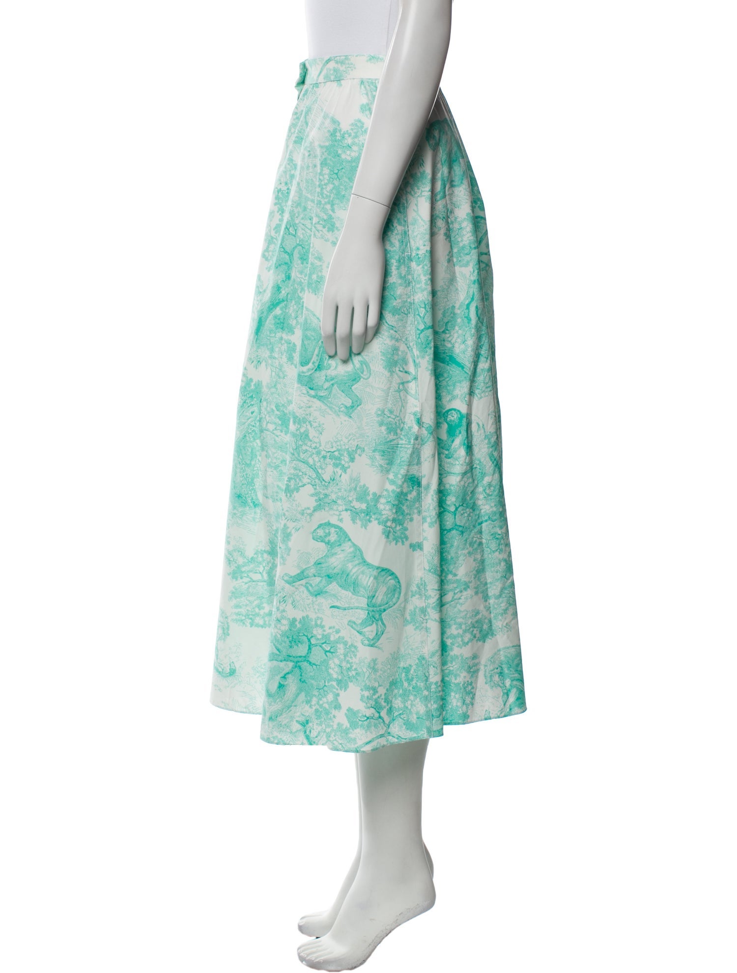 Christian Dior Floral Print Midi Length Skirt