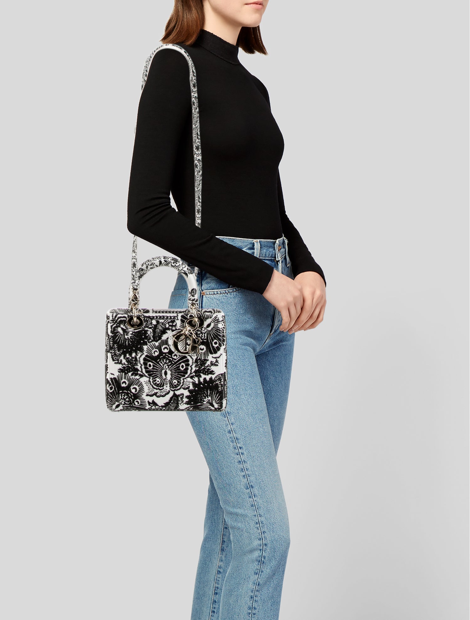 Christian Dior Leather Lady Dior Medium