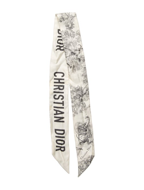 Christian Dior Silk Toile de Jouy Scarf