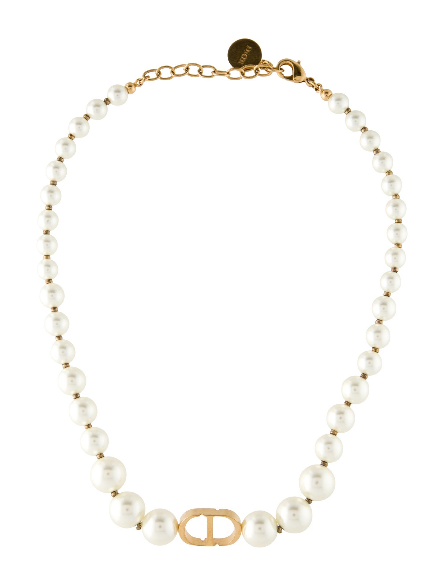 Christian Dior Faux Pearl 30 Montaigne Short Necklace