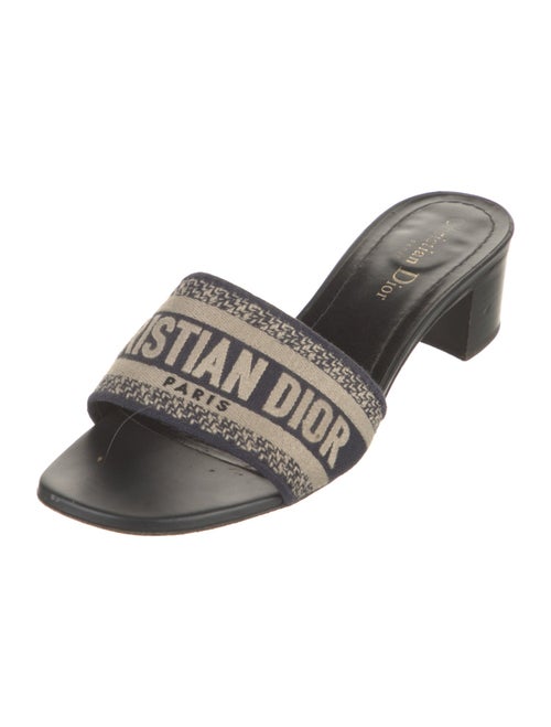 Christian Dior Canvas Printed Slides