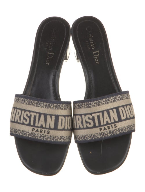 Christian Dior Canvas Printed Slides