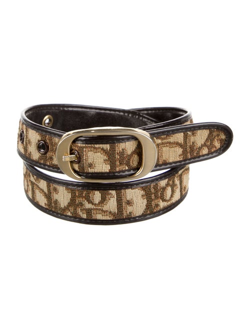 Christian Dior Diorissimo Pattern Skinny Belt
