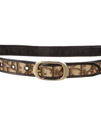 Christian Dior Diorissimo Pattern Skinny Belt