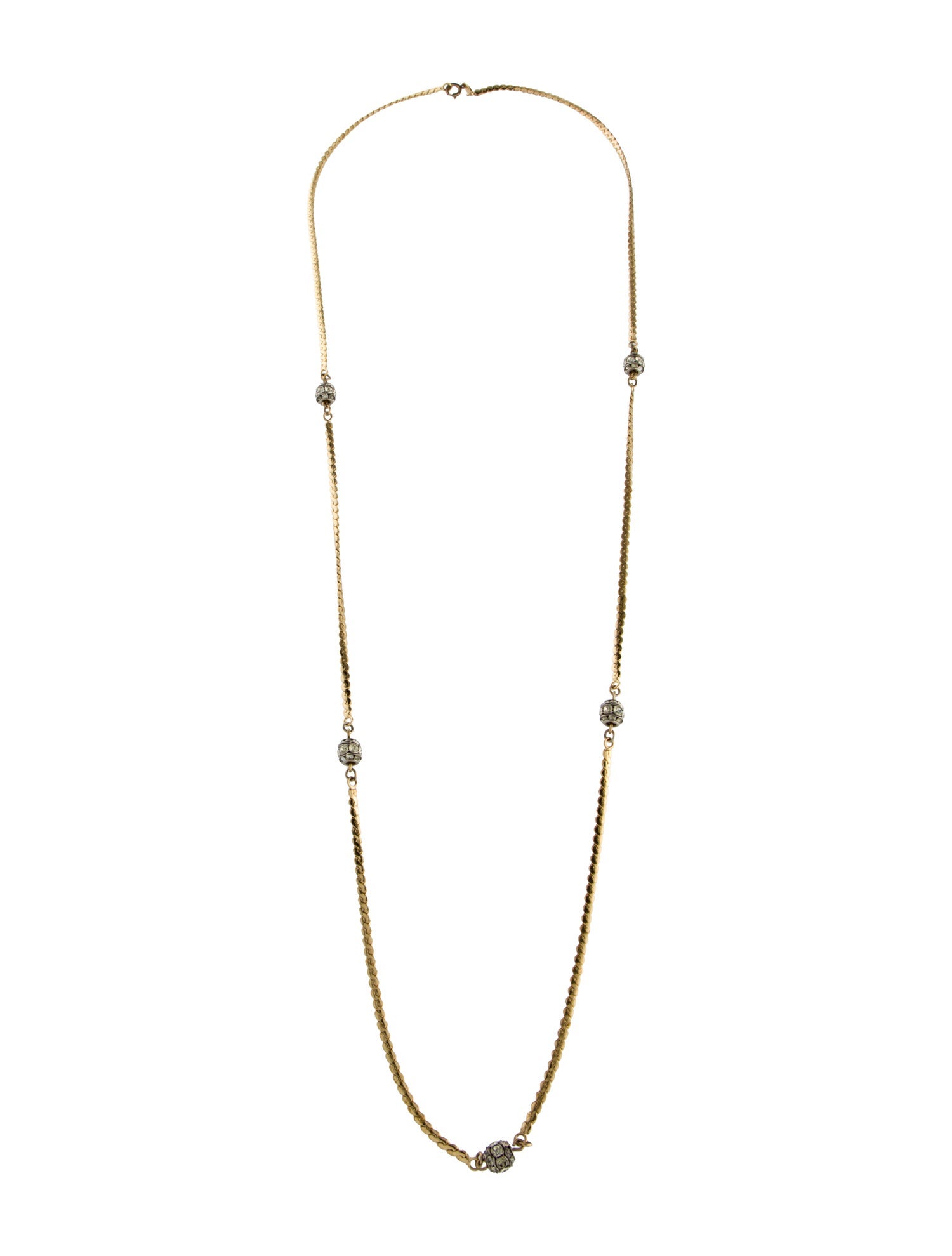 Christian Dior Vintage Crystal Station Necklace