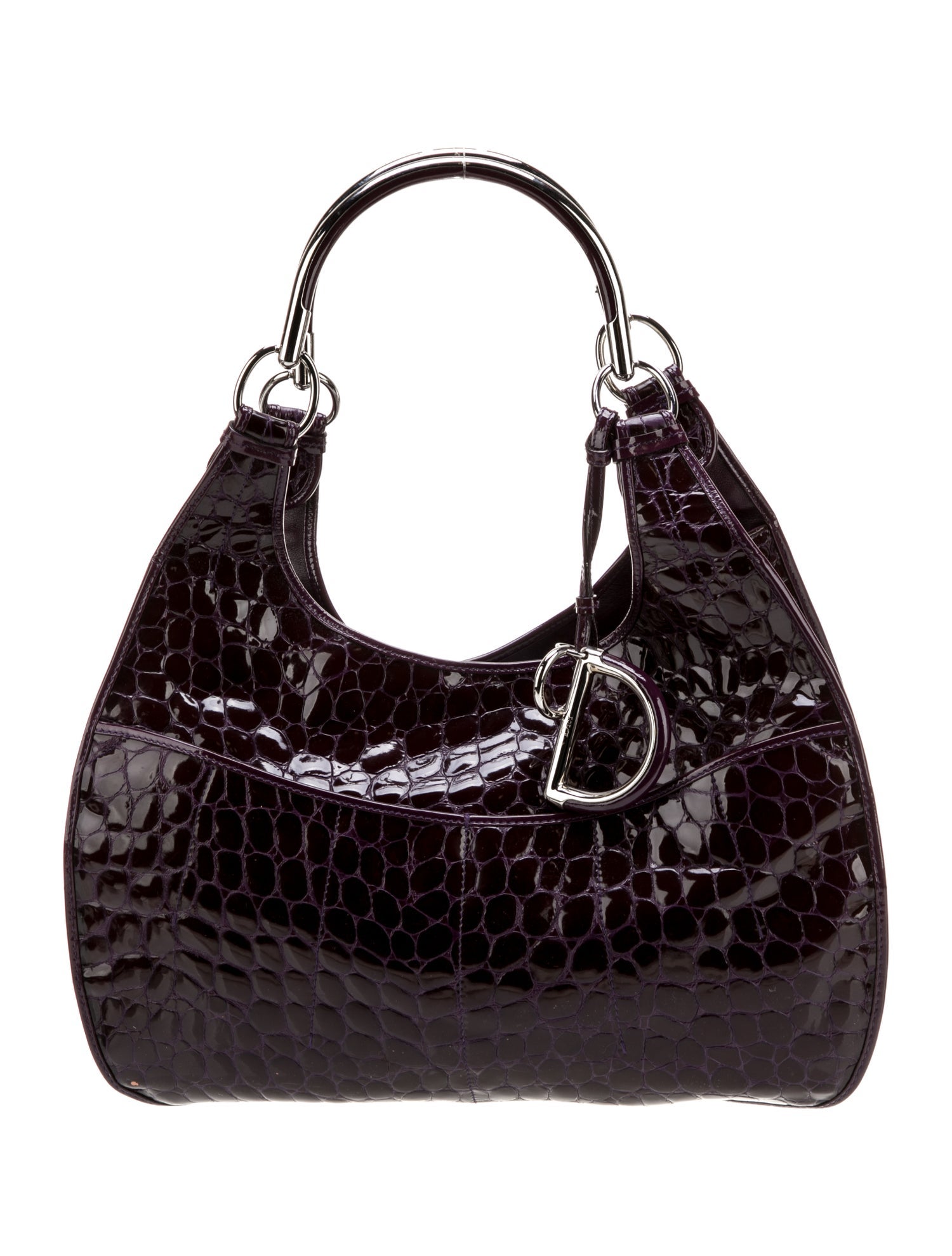 Christian Dior Patent Leather Top Handle Bag Mini