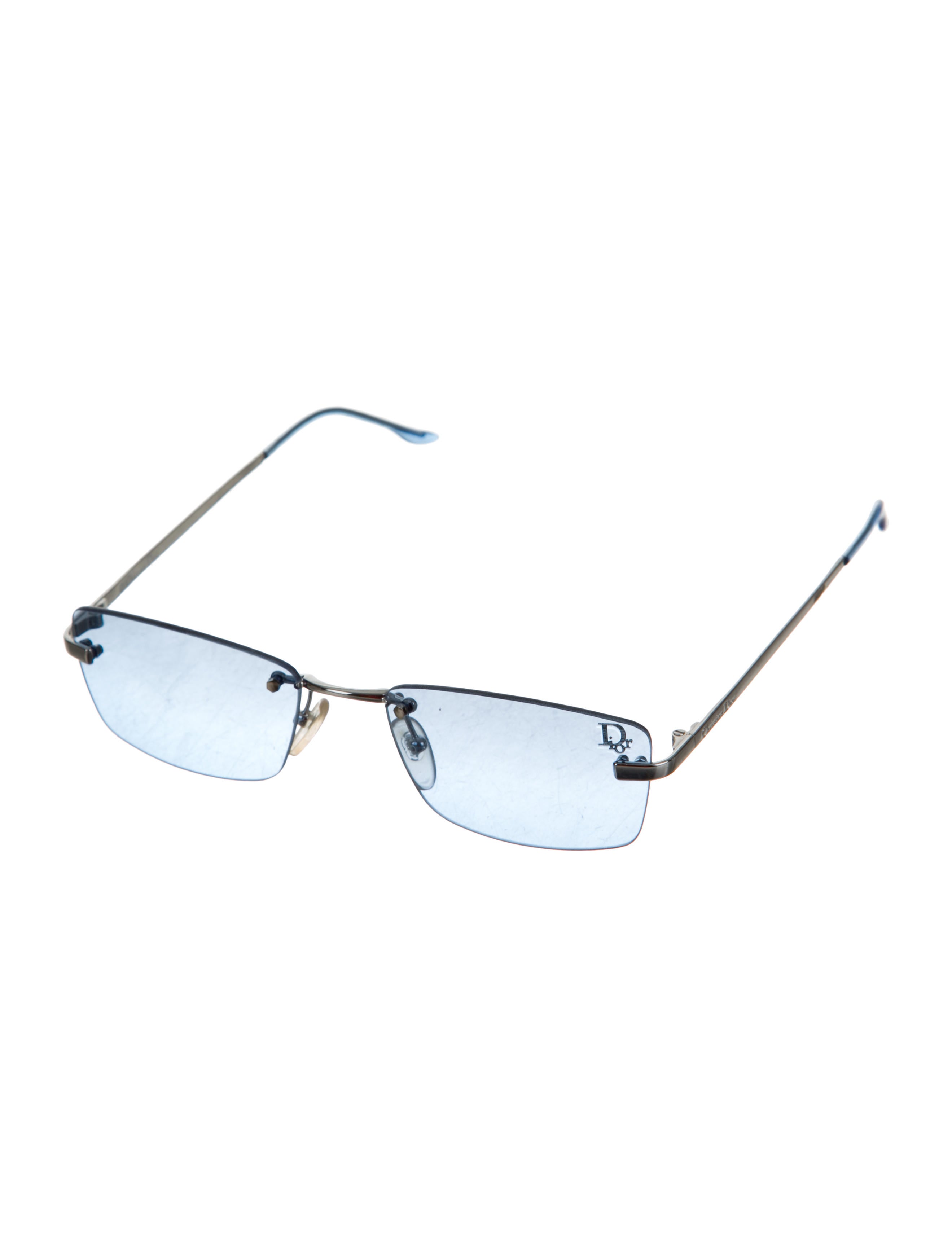 Christian Dior Tiger Rimless Sunglasses - Blue Sunglasses
