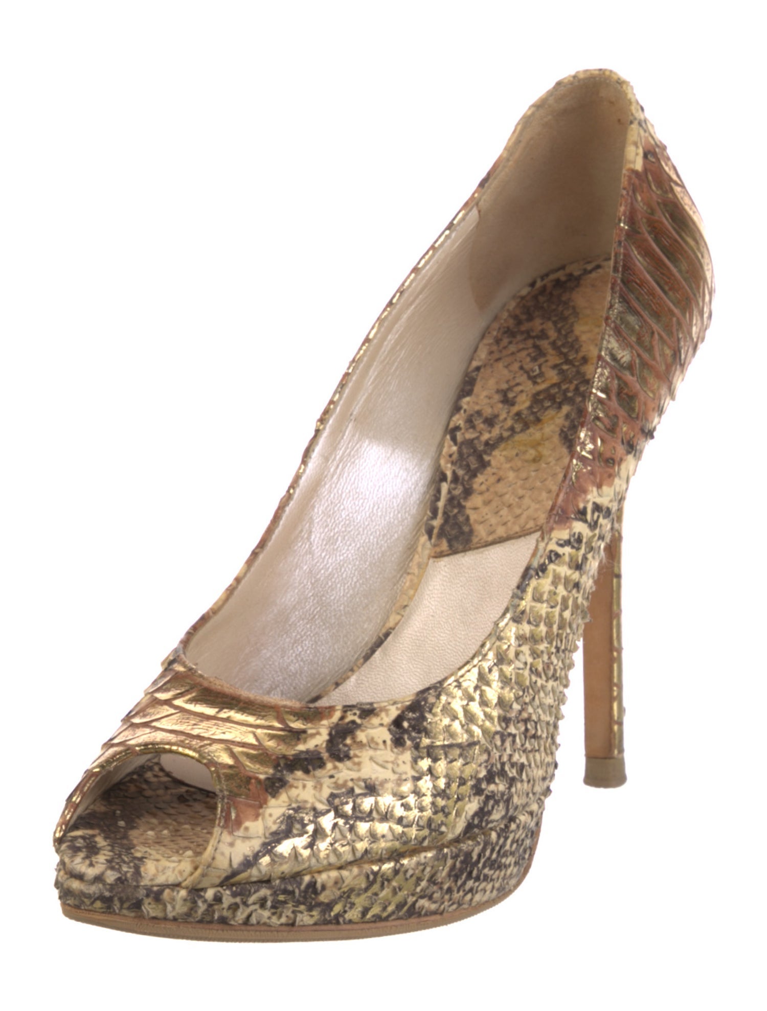 Christian Dior Python Animal Print Pumps