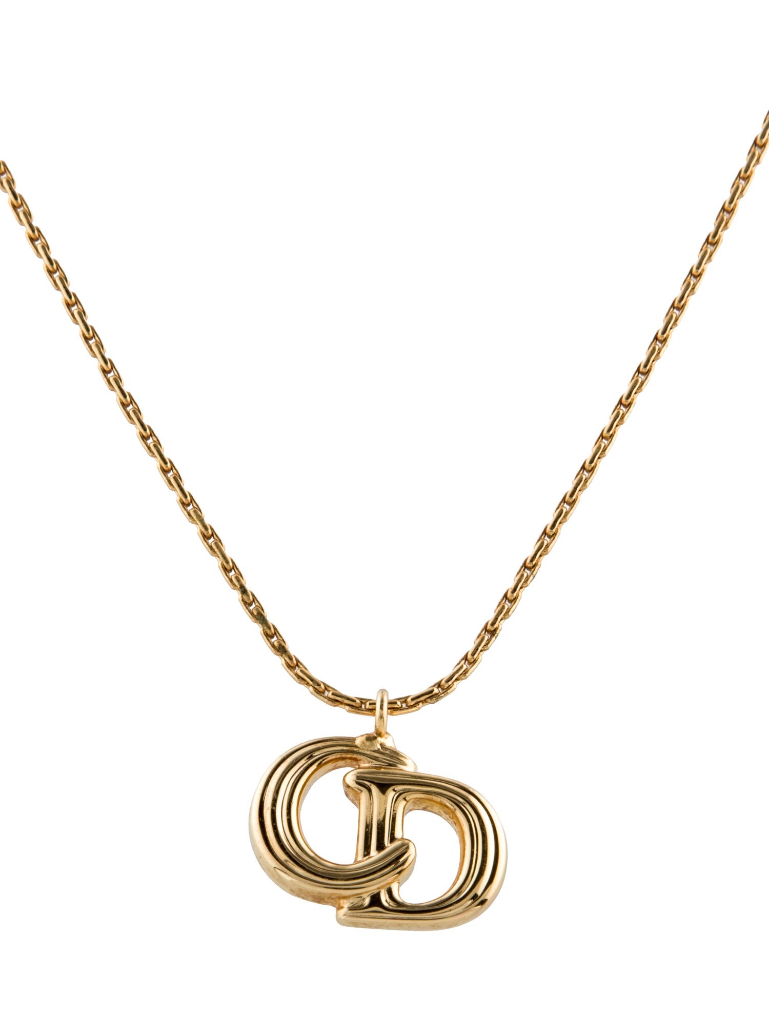 Christian Dior Vintage CD Pendant Necklace