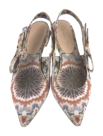 Christian Dior Printed Slingback Flats