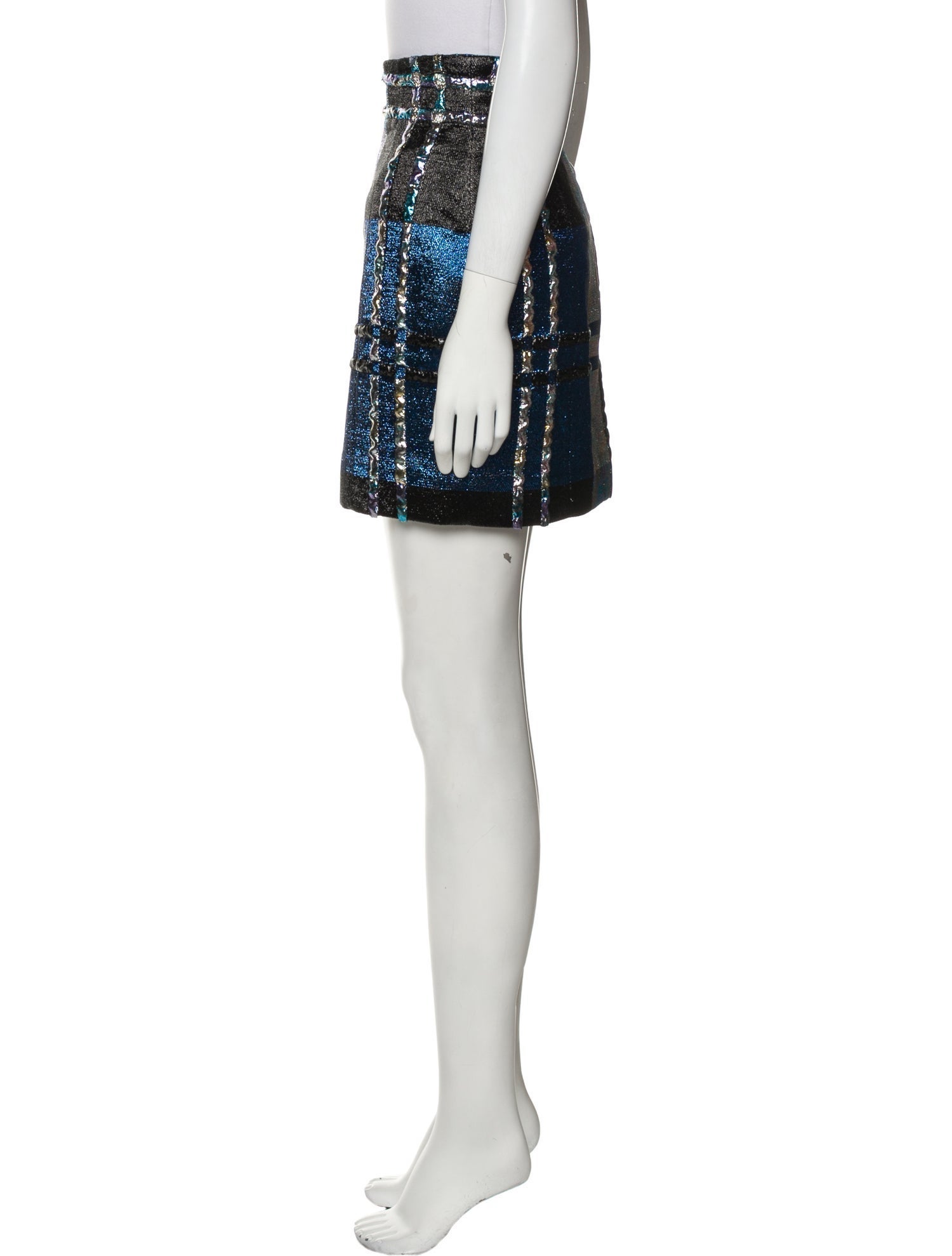 Christian Dior Plaid Print Mini Skirt