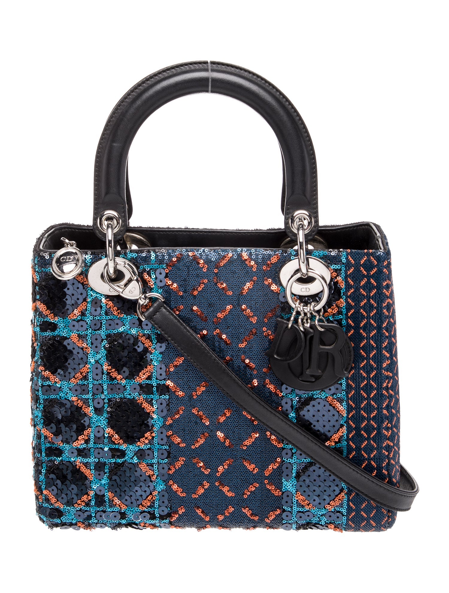 Christian Dior Cannage Dior Sequin Lady Dior Bag Mini