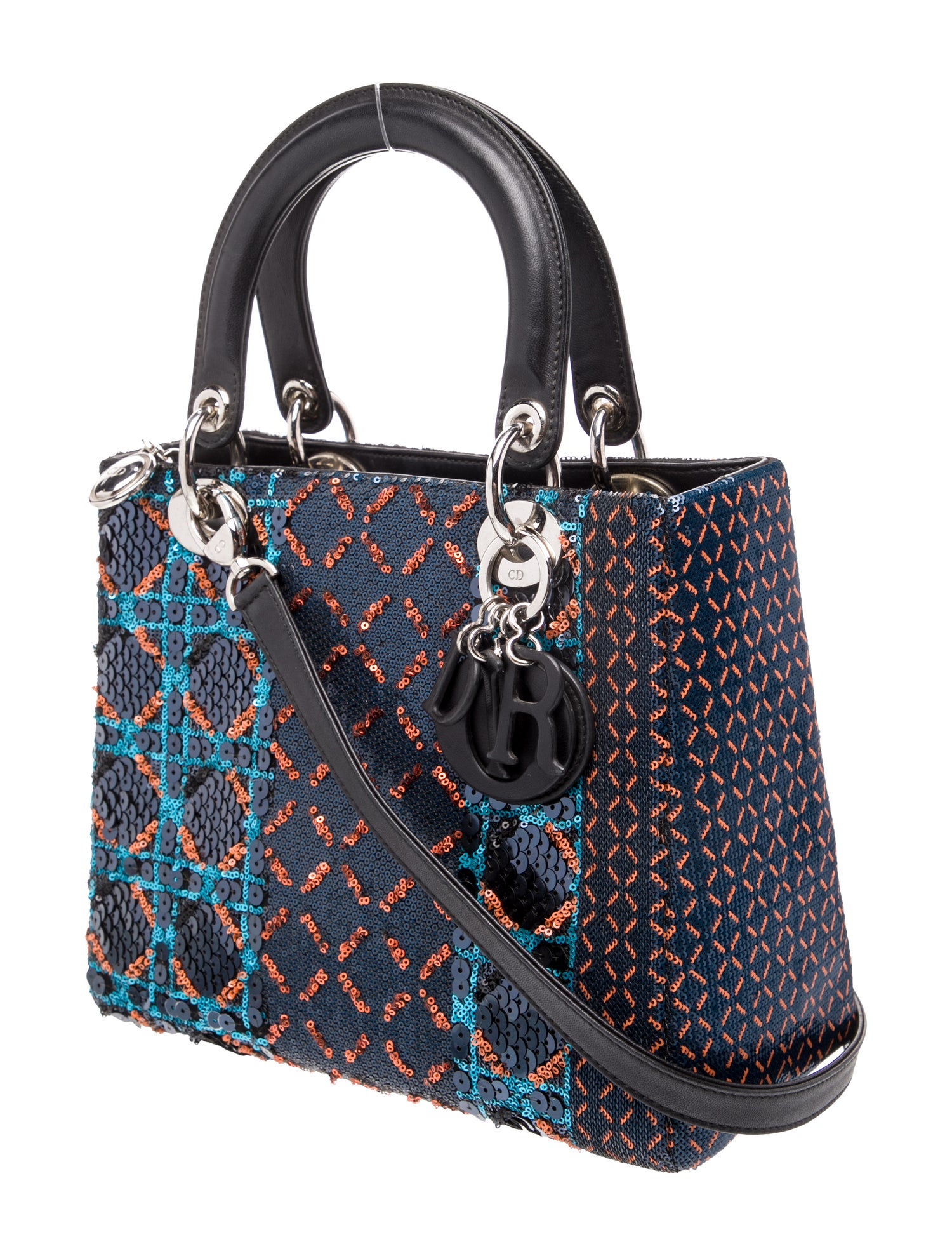 Christian Dior Cannage Dior Sequin Lady Dior Bag Mini