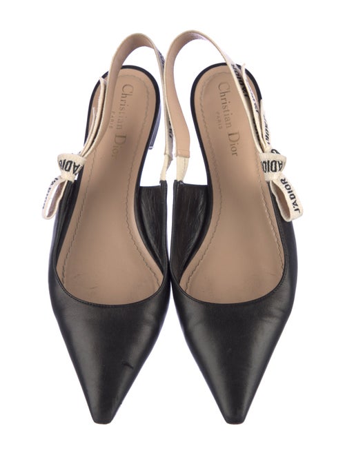 Christian Dior Leather Slingback Flats