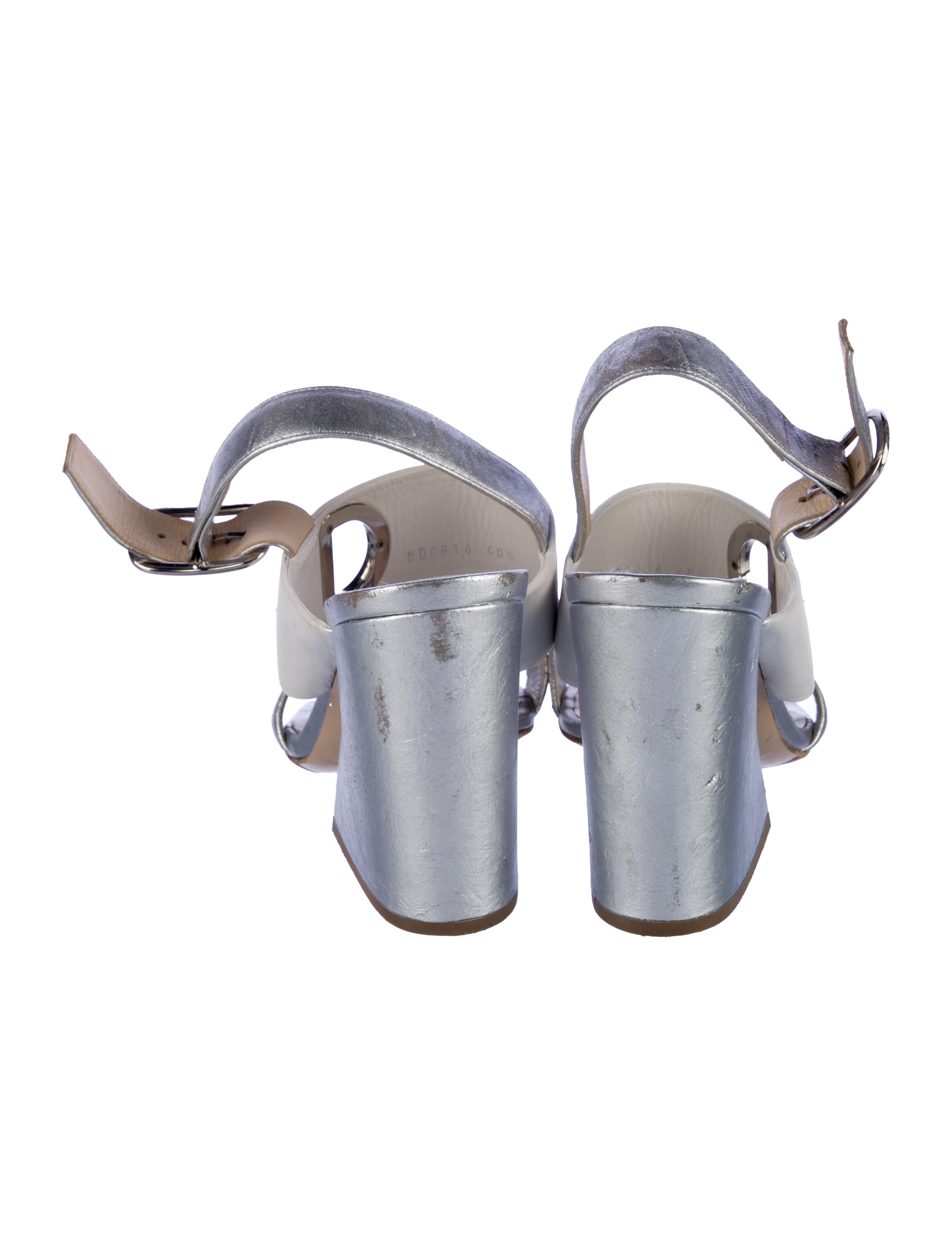 Christian Dior Leather Slingback Sandals