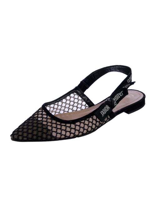 Christian Dior Mesh Mesh Accents Slingback Flats