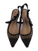 Christian Dior Mesh Mesh Accents Slingback Flats