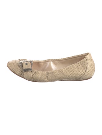 Christian Dior Snakeskin Ballet Flats