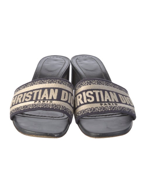 Christian Dior Canvas Printed Slides