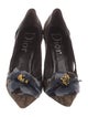 Christian Dior Diorissimo Pattern Canvas Pumps