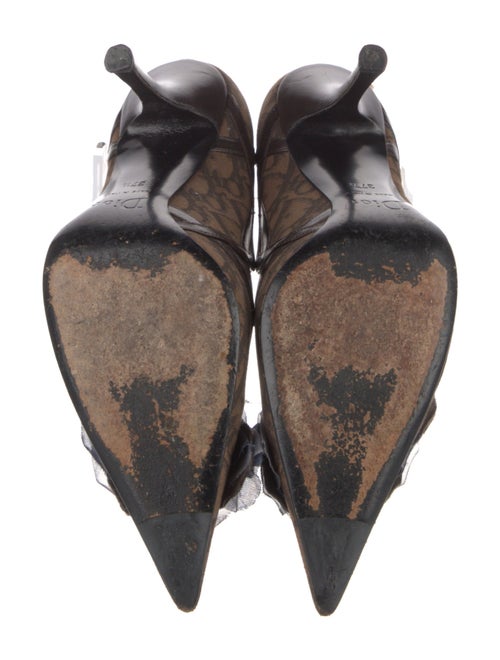 Christian Dior Diorissimo Pattern Canvas Pumps