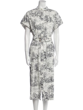 Christian Dior Printed Midi Length Dress