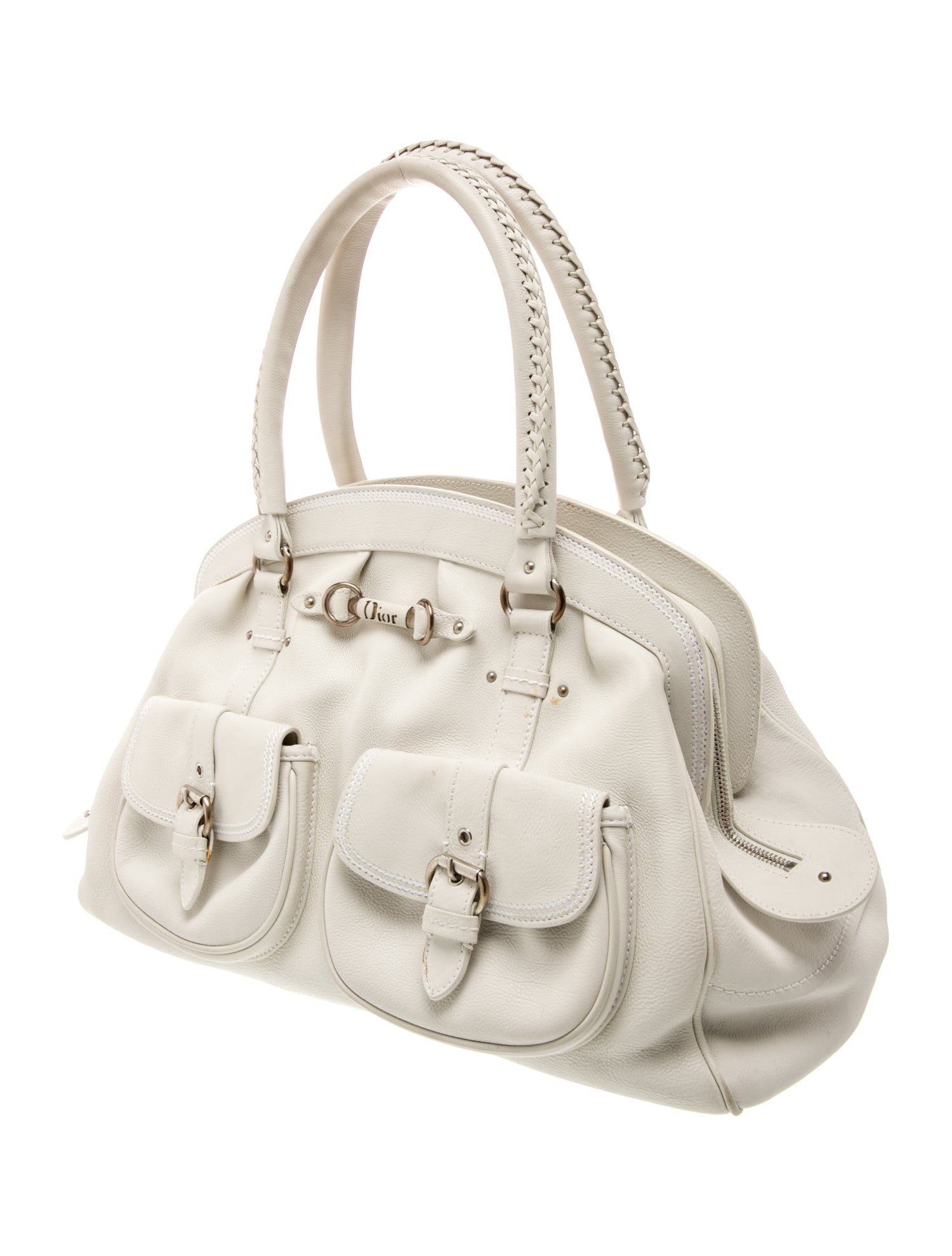 Christian Dior Leather Top Handle Bag