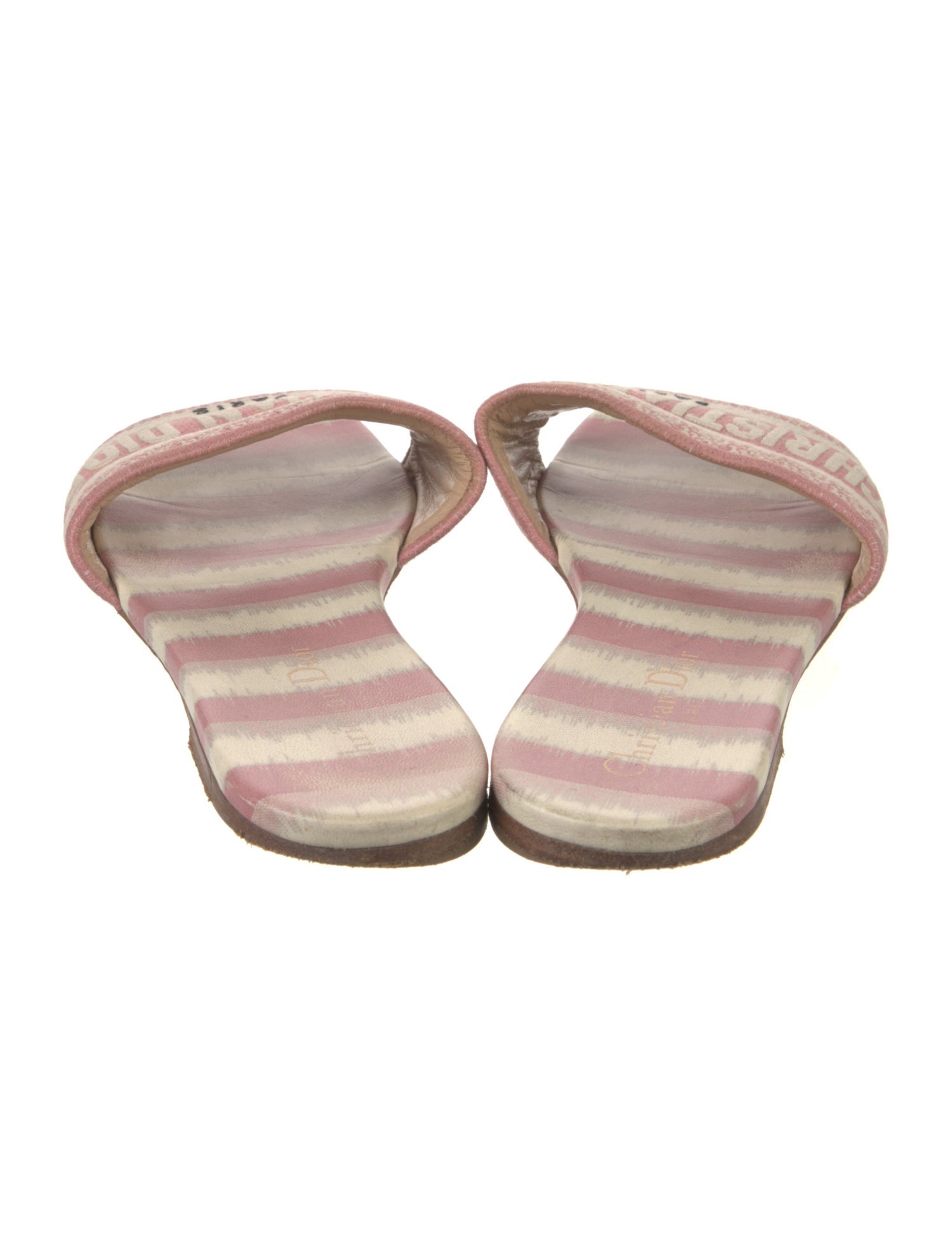 Christian Dior Canvas Printed Slides