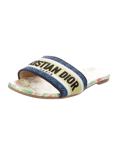 Christian Dior Canvas Printed Slides