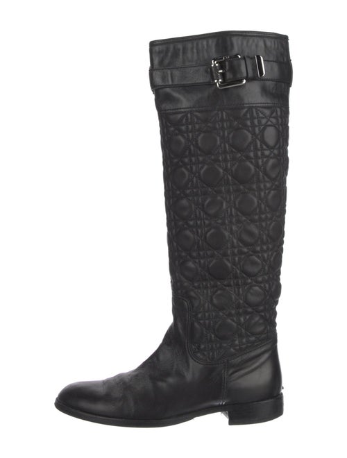 Christian Dior Cannage Pattern Leather Riding Boots
