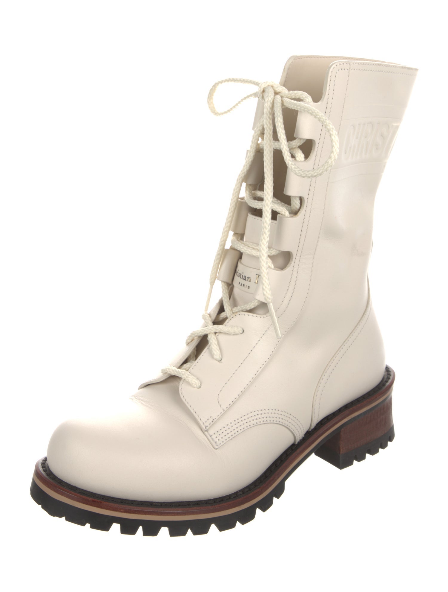 Christian Dior Leather Combat Boots