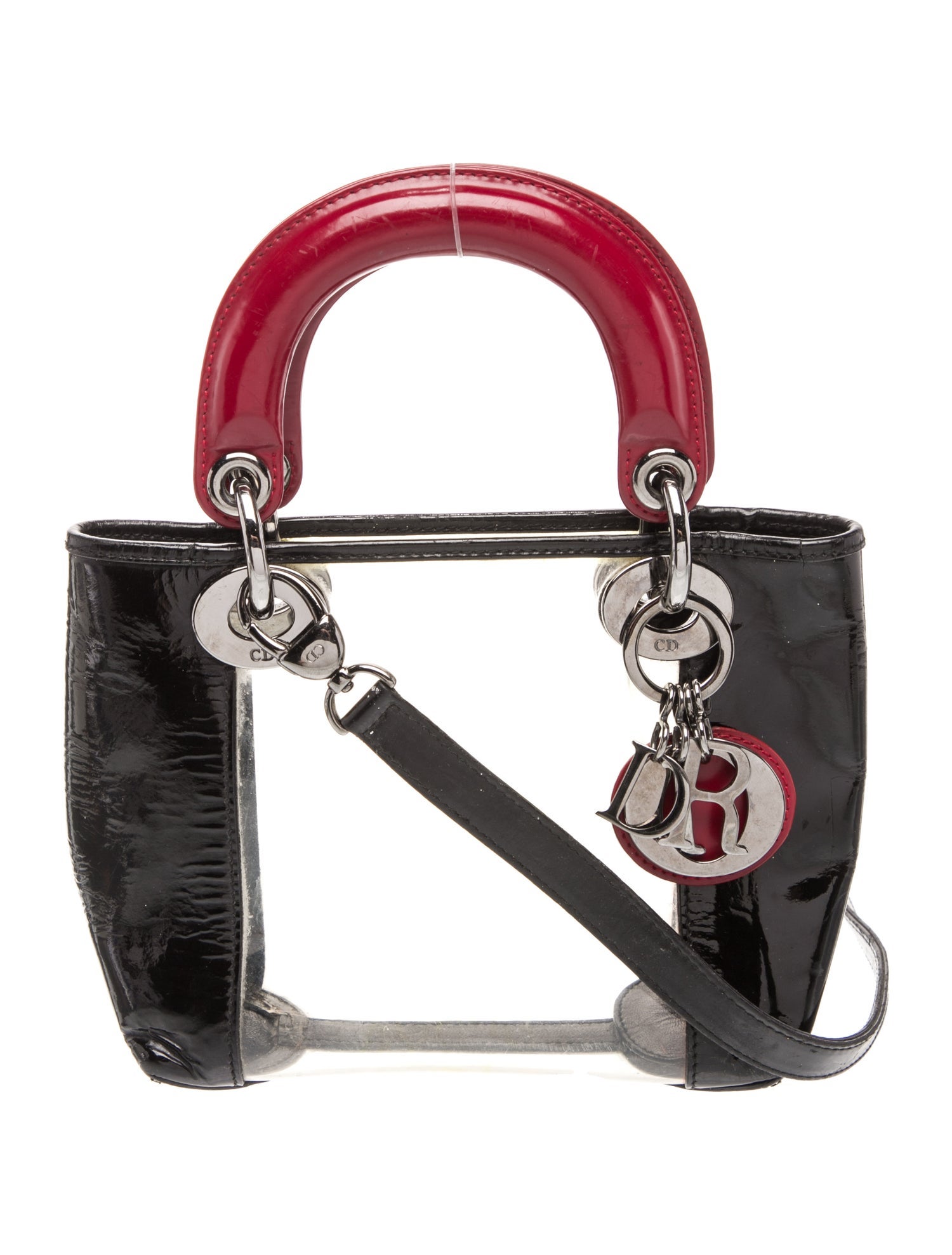 Christian Dior Patent Leather Shoulder Bag Mini Vintage