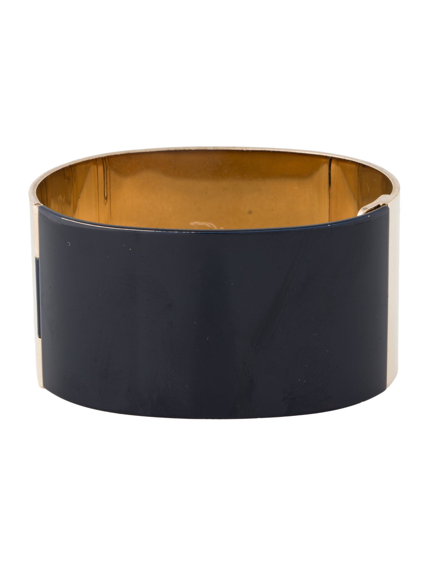 Christian Dior Enamel Hinged Cuff Bracelet