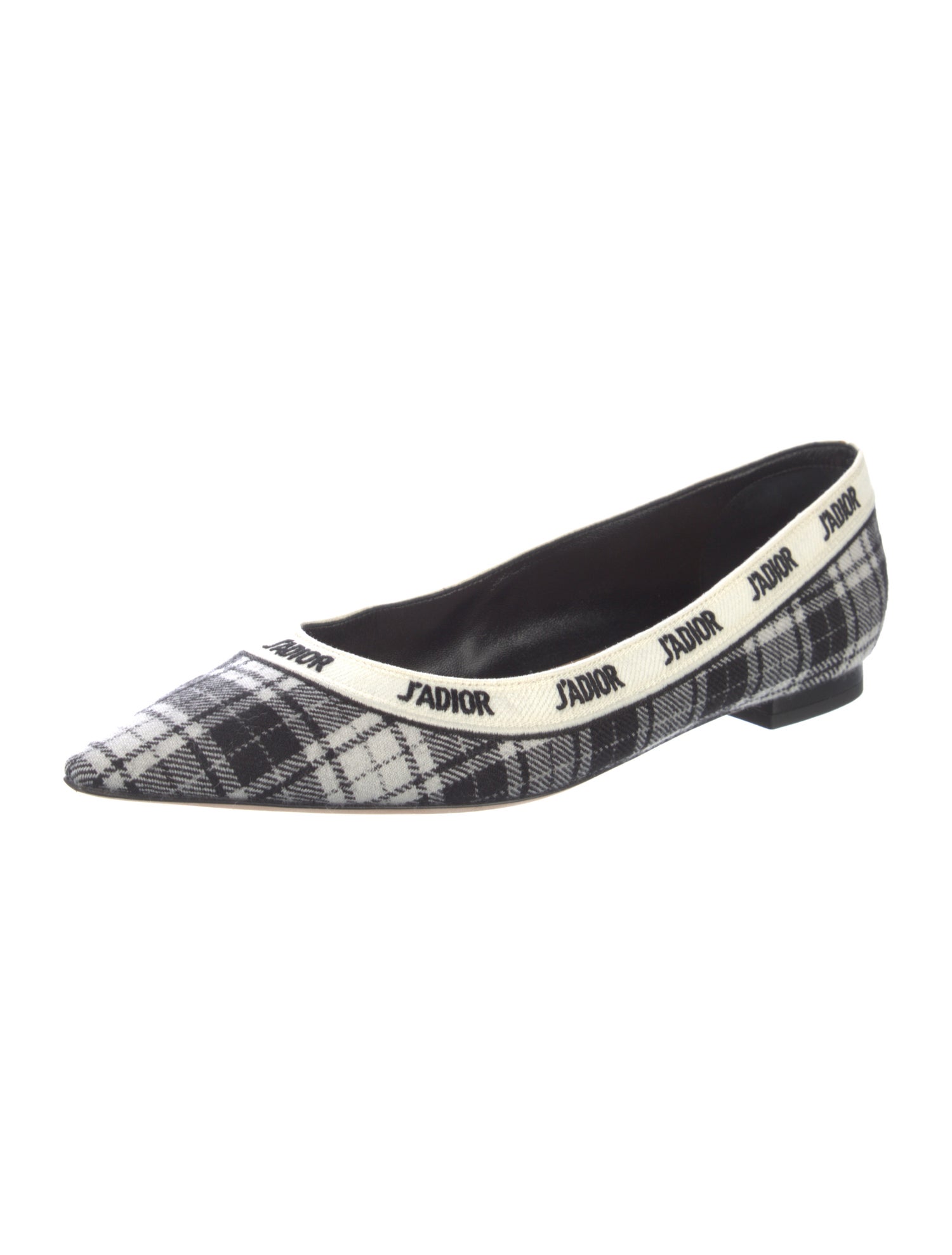 Christian Dior Printed Embroidered Accent Flats
