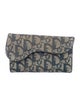 Christian Dior Denim Saddle Wallet Diorissimo Pattern Wallet
