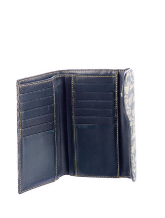 Christian Dior Denim Saddle Wallet Diorissimo Pattern Wallet