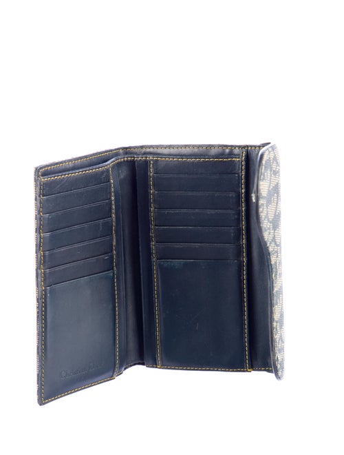 Christian Dior Denim Saddle Wallet Diorissimo Pattern Wallet