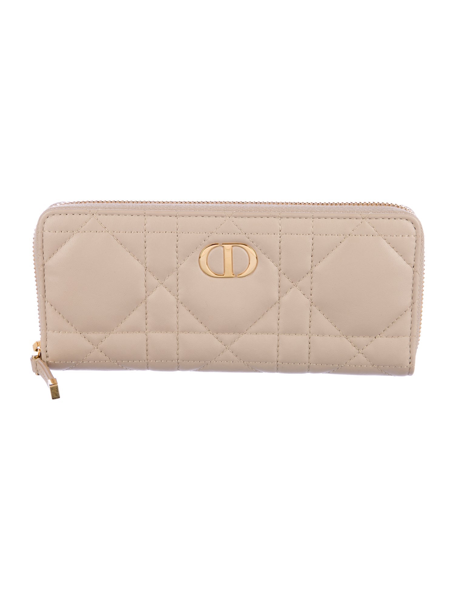 Christian Dior Cannage Pattern Leather Continental Wallet