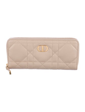 Christian Dior Cannage Pattern Leather Continental Wallet