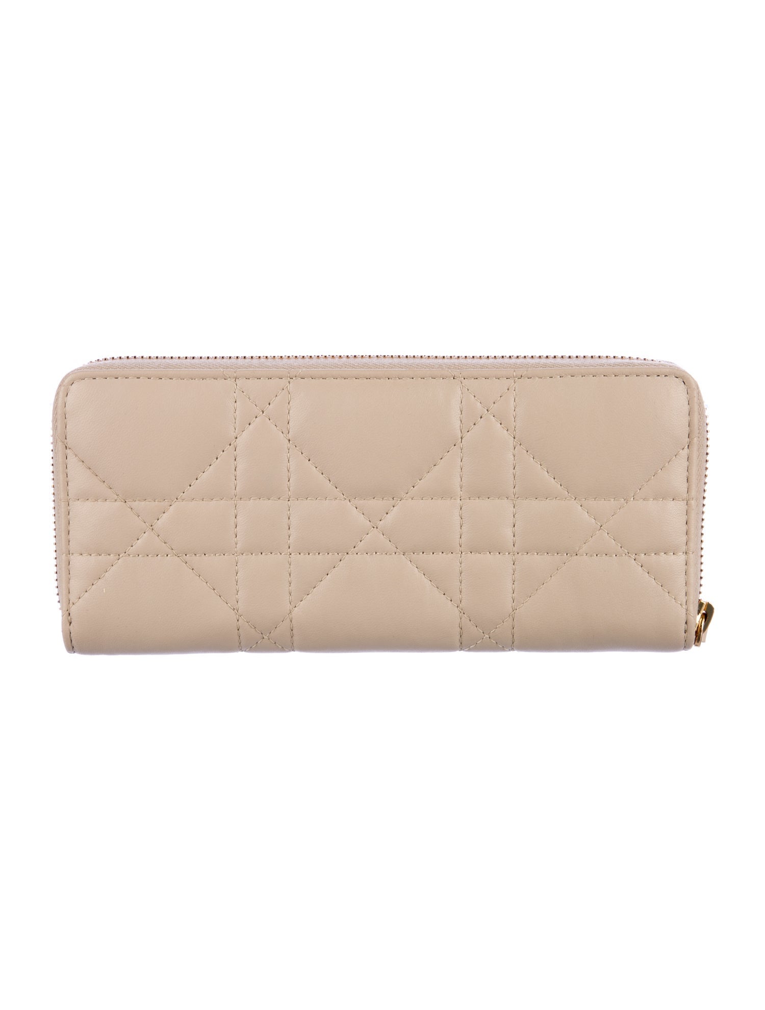 Christian Dior Cannage Pattern Leather Continental Wallet