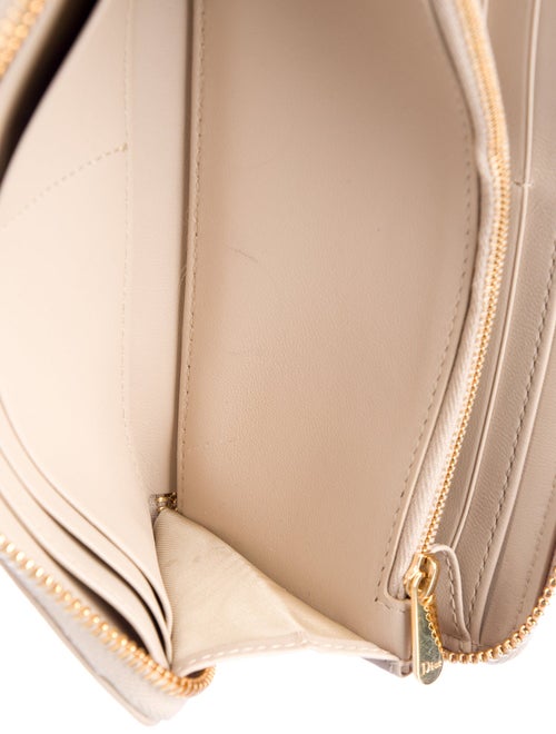 Christian Dior Cannage Pattern Leather Continental Wallet