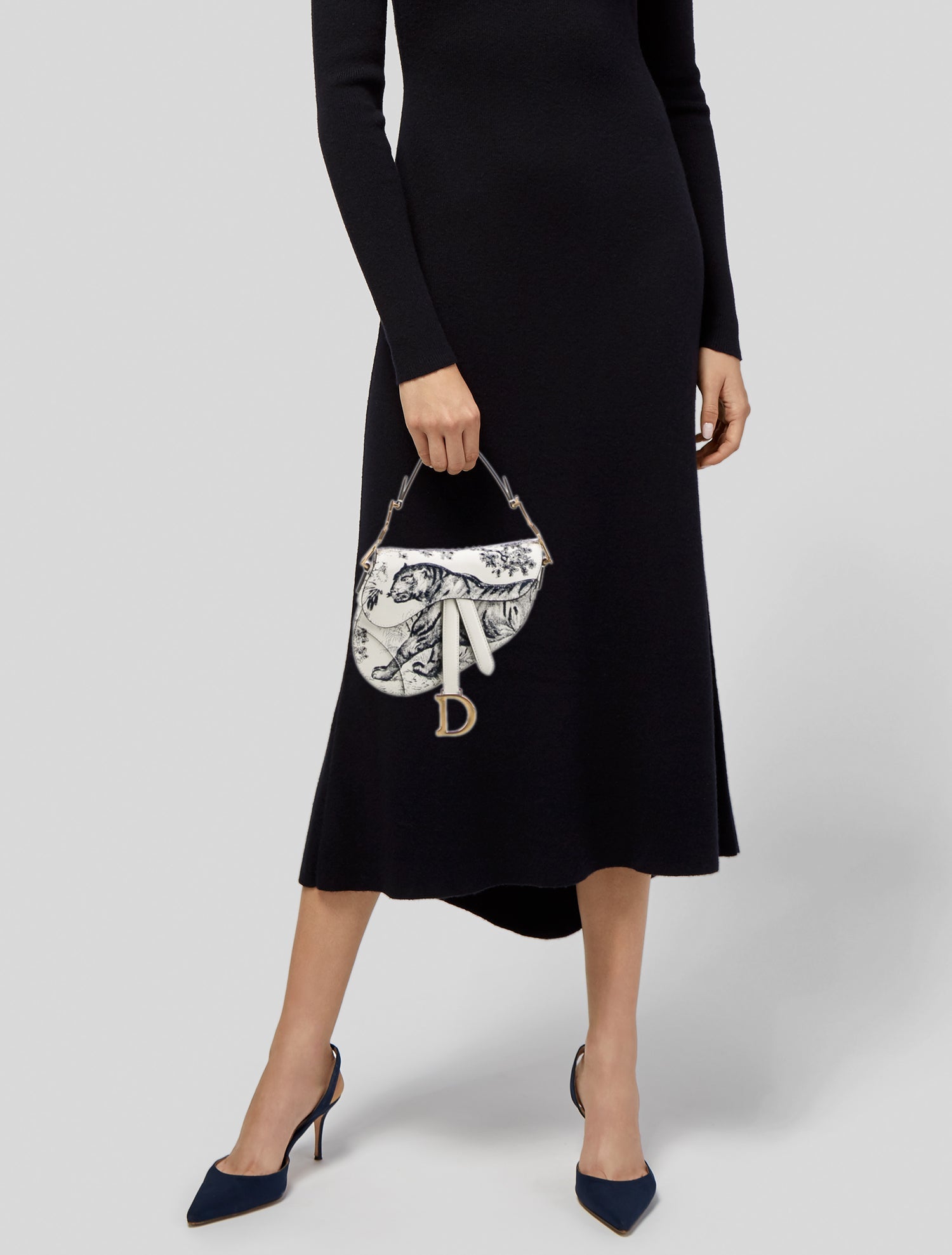 Christian Dior Toile de Jouy Saddle Mini