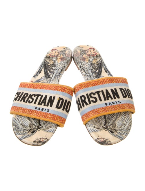 Christian Dior Canvas Printed Slides
