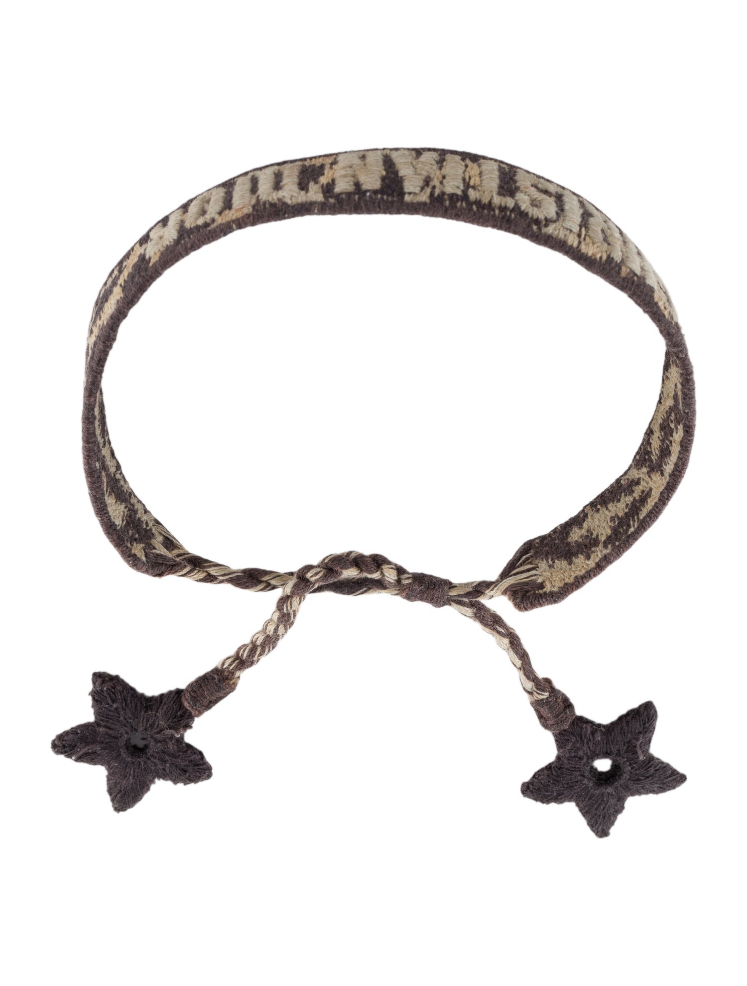 Christian Dior Woven Star Friendship Bracelet - Grey Wrap